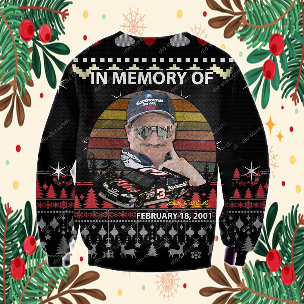 3D All Over Print Dale Earnhardt Ugly Christmas Sweater- Best Christmas Gifts 2023