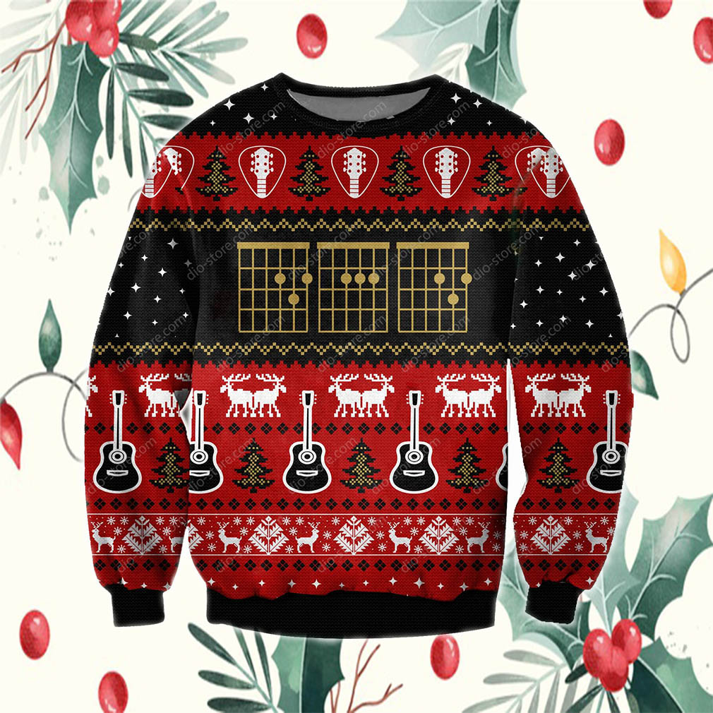 3D Print Knitting Pattern Guitar Ugly Christmas Sweater- Best Christmas Gifts 2023