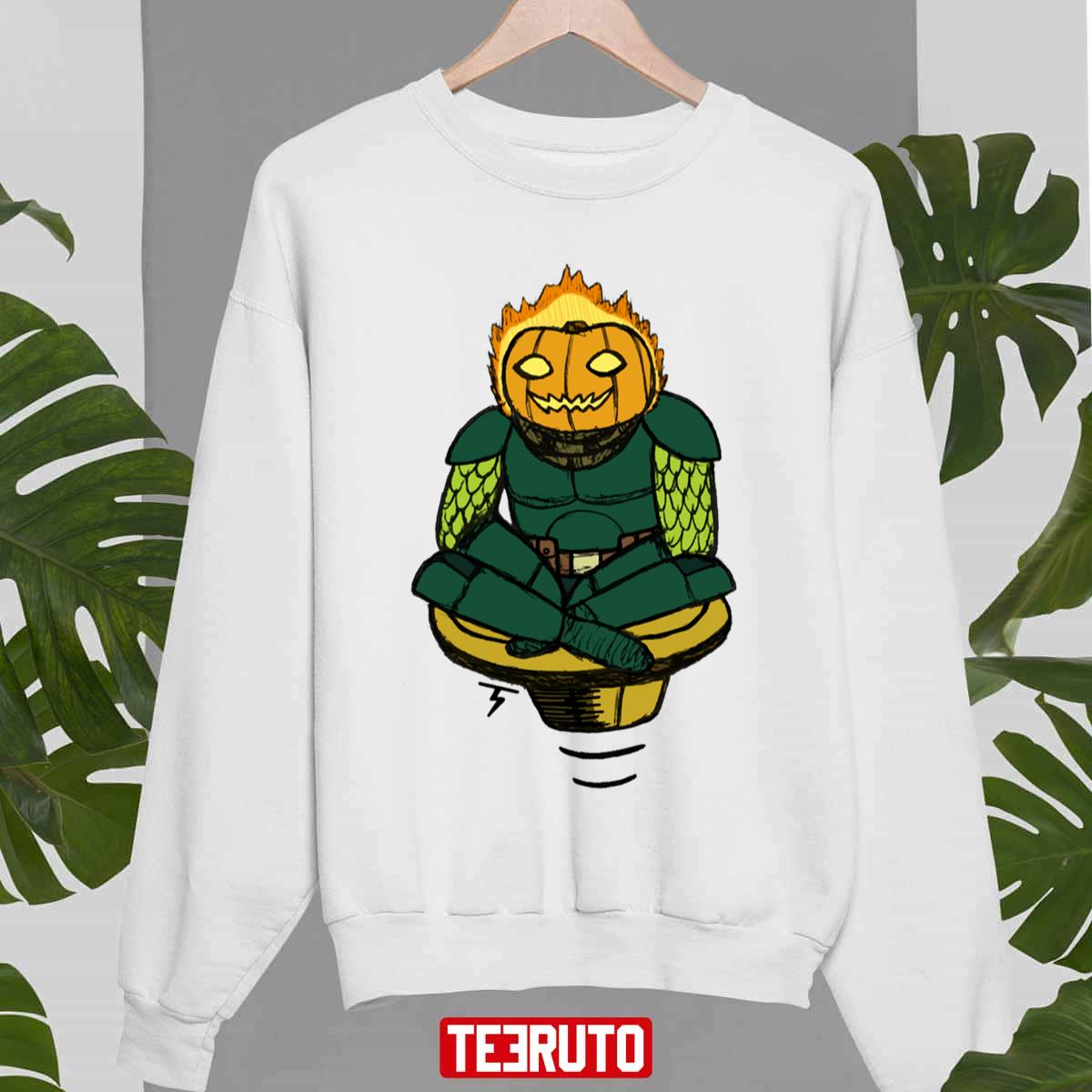 A Floatin’ And Flamin’ Pumpkin Halloween Unisex Sweatshirt