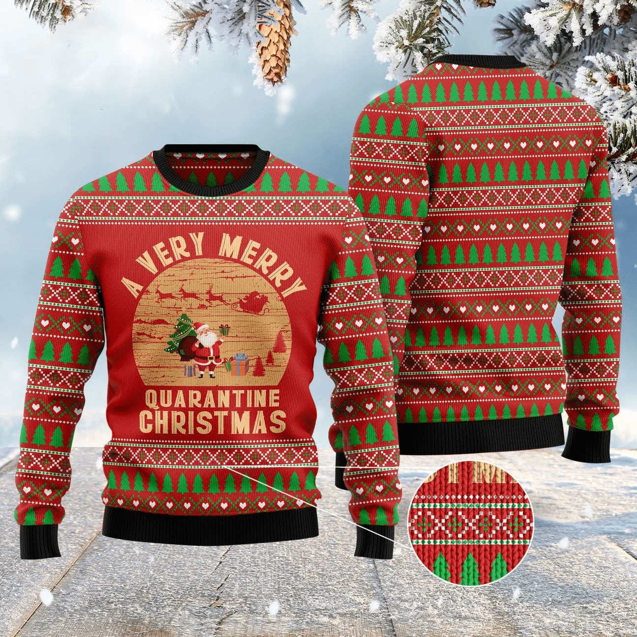 A Very Merry Quarantine Christmas Ugly Christmas Sweater | For Men & Women | Adult | US3294- Best Christmas Gifts 2023