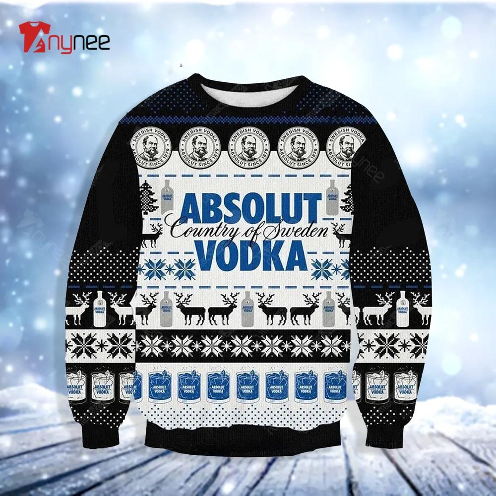 Absolut Vodka Ugly Christmas Sweater- Best Christmas Gifts 2023