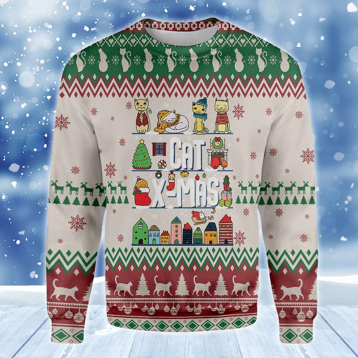 Adorable Cat Xmas Holiday Ugly Sweater – Best Christmas Gifts 2023