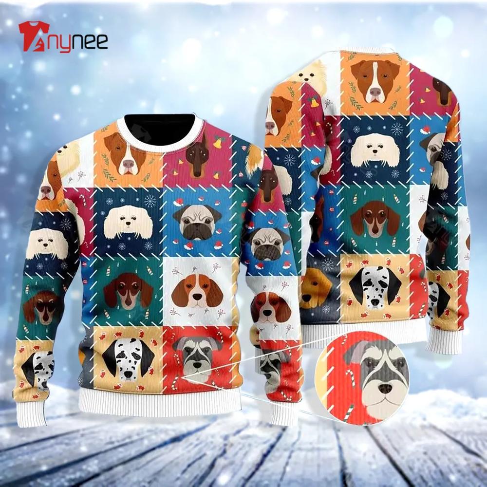 Adorable Dogs And Puppies Ugly Christmas Sweater- Best Christmas Gifts 2023