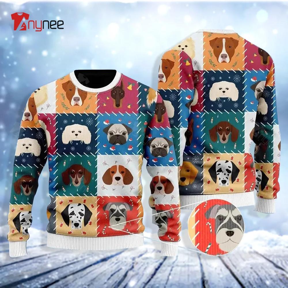 Adorable Dogs And Puppies Ugly Christmas Sweater- Best Christmas Gifts 2023