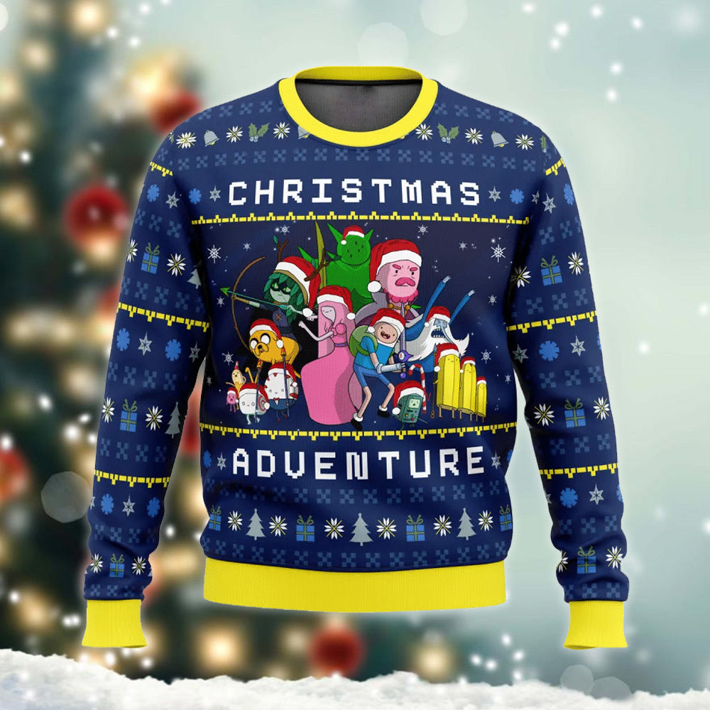 Adventure Time Characters Christmas Ugly Sweater – Best Christmas Gifts 2023