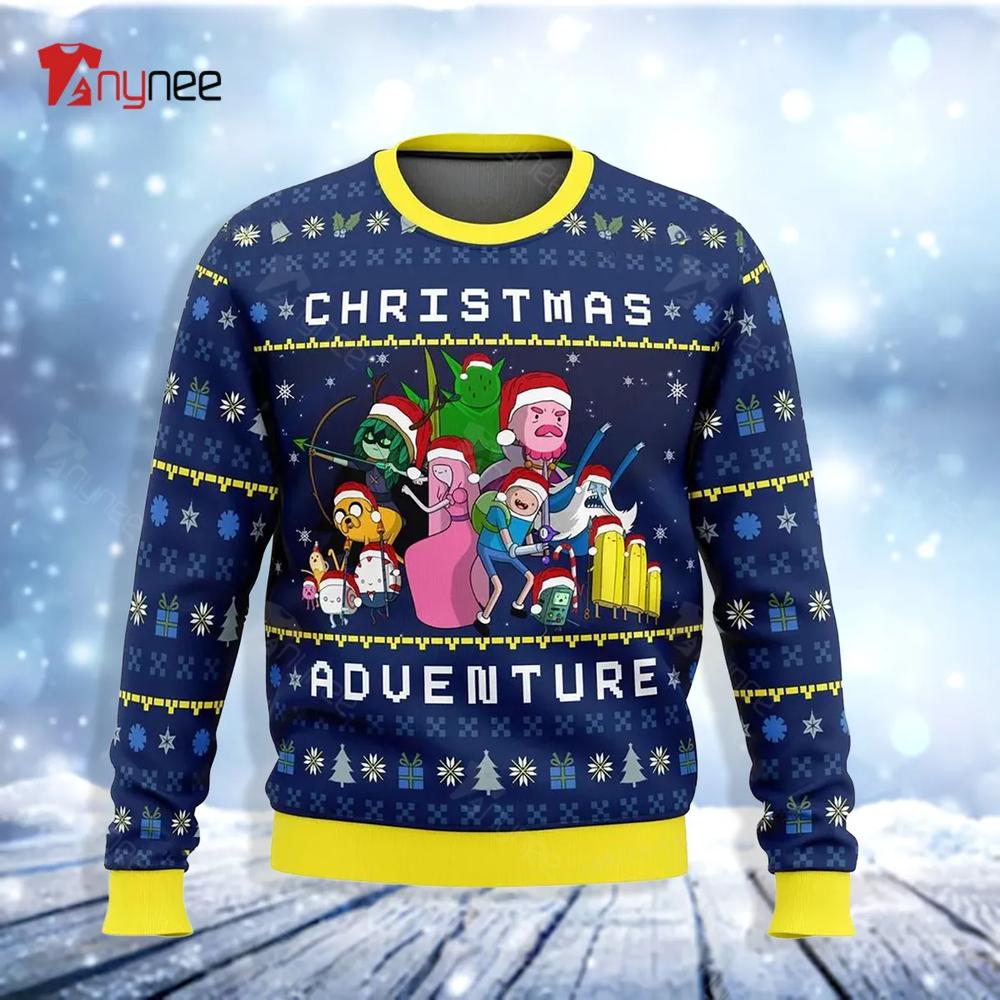 Adventure Time Christmas Quest Ugly Christmas Sweater- Best Christmas Gifts 2023