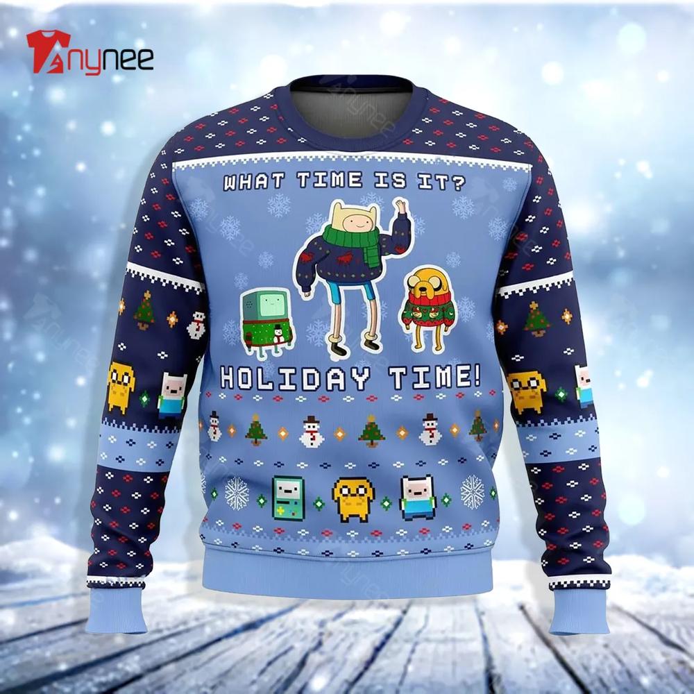 Adventure Time Christmas Time Ugly Christmas Sweater- Best Christmas Gifts 2023