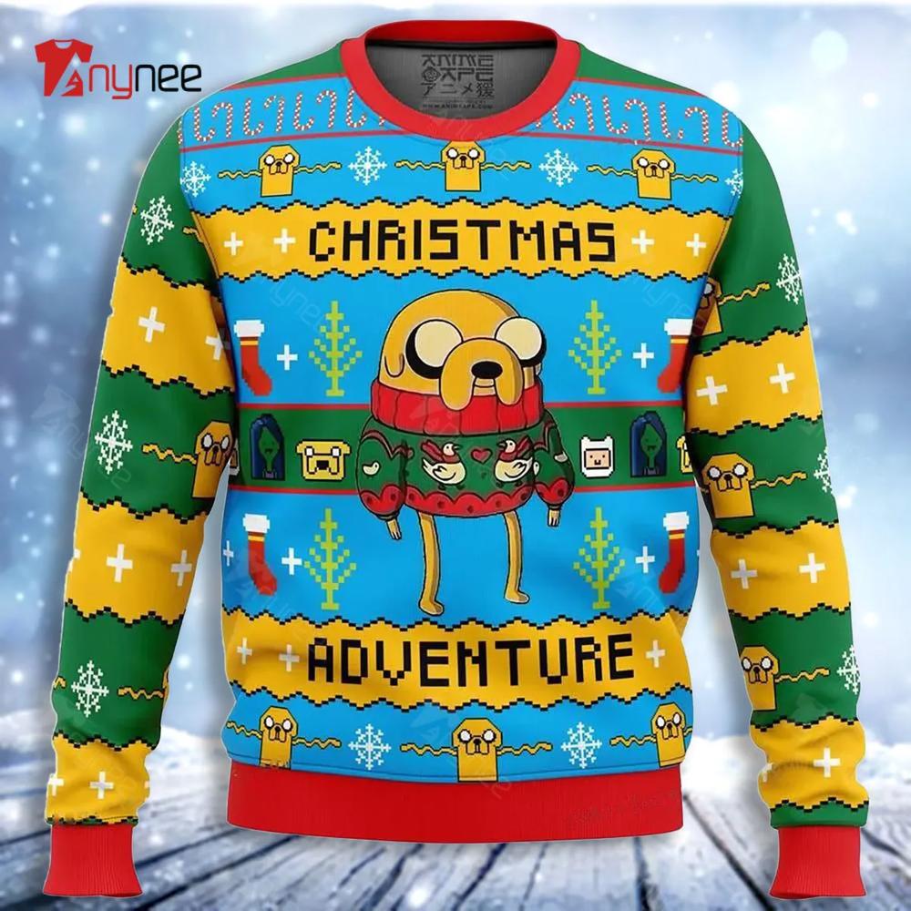 Adventure Time Ugly Sweater Jake The Dogugly Christmas Sweater- Best Christmas Gifts 2023