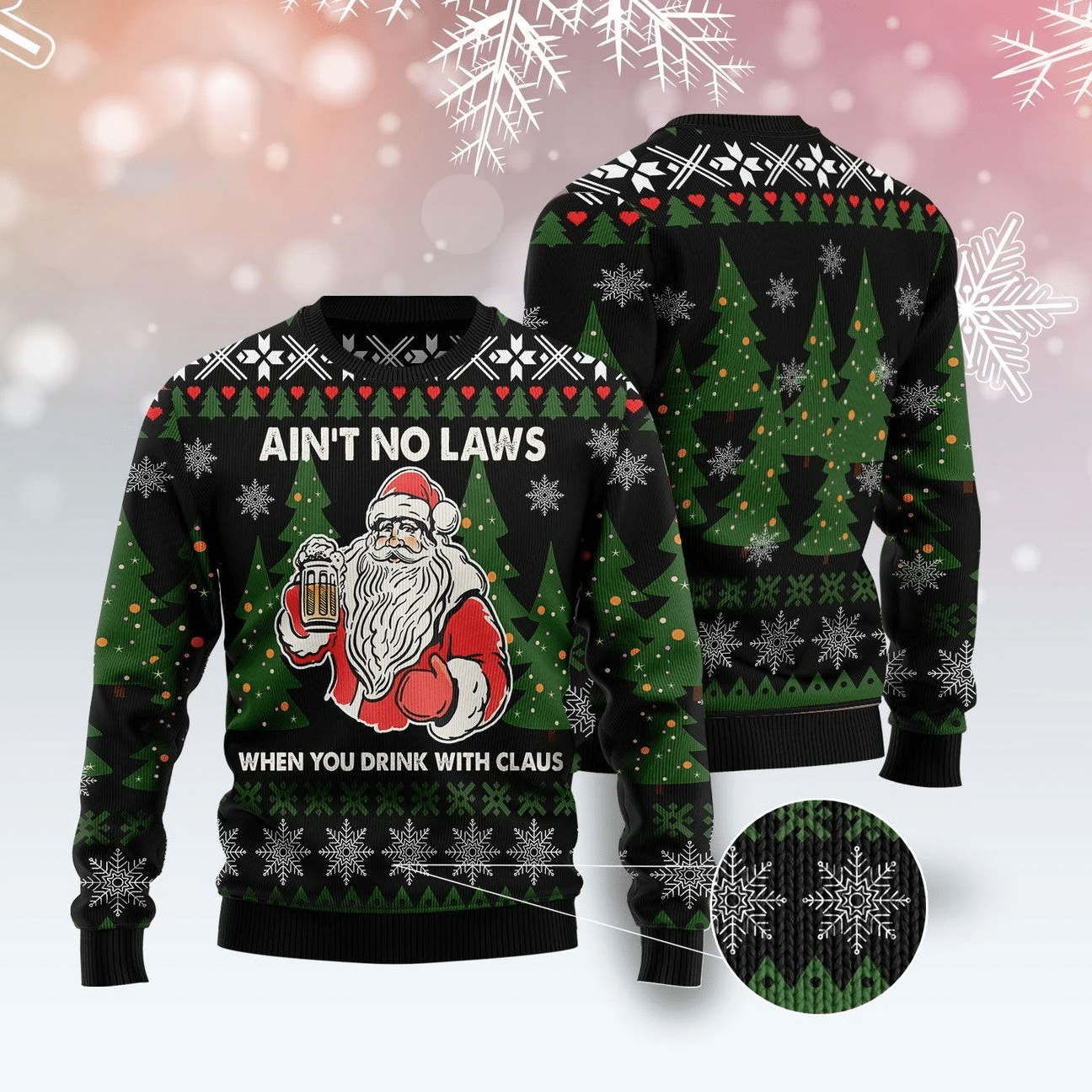 Aint No Laws When You Drink With Claus Ugly Christmas Sweater | For Men & Women | Adult | US3296- Best Christmas Gifts 2023