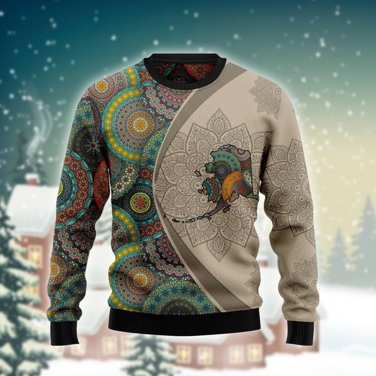 Alaska With Mandala Pattern Sweater – Best Christmas Gifts 2023