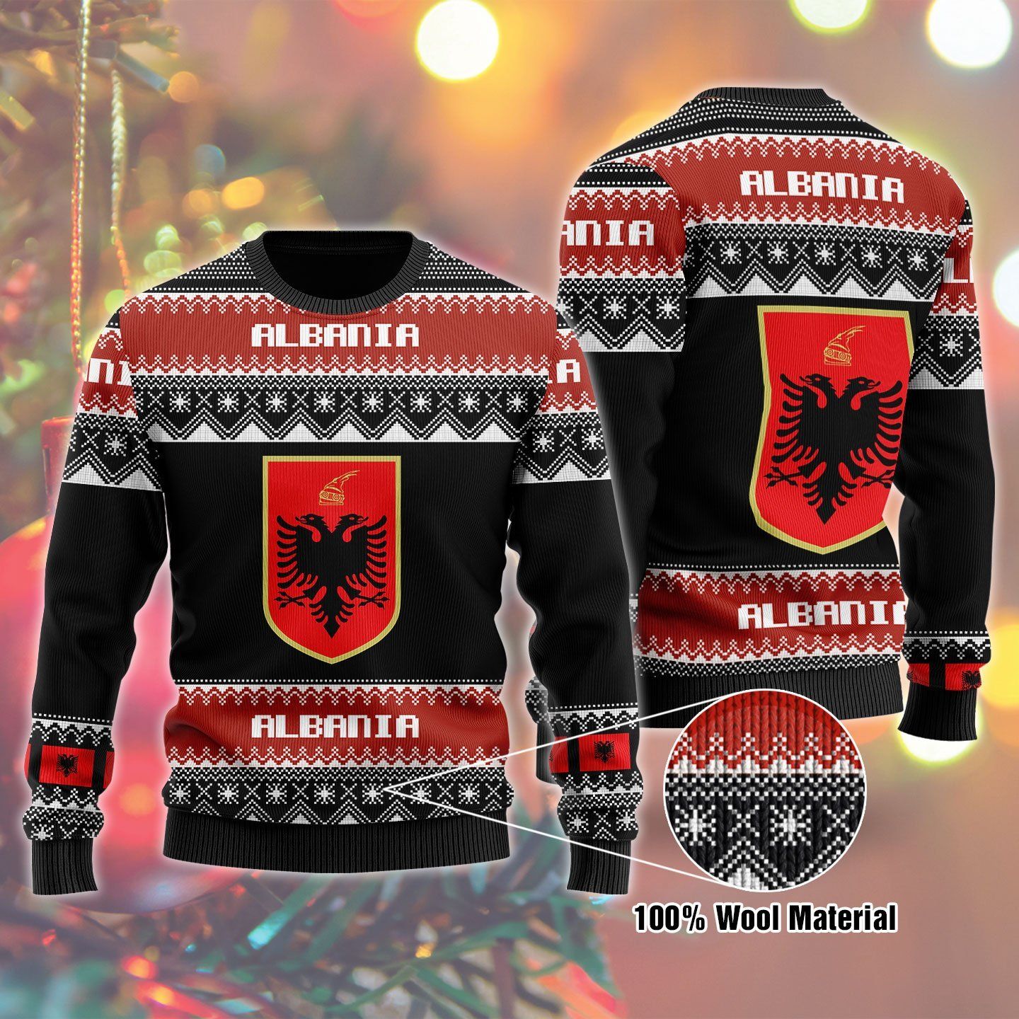 Albania Ugly Christmas Sweater | For Men & Women | Adult | US1650- Best Christmas Gifts 2023