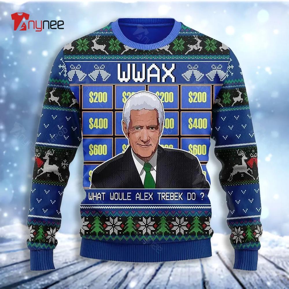 Alex Trebek Wwax Ugly Christmas Sweater- Best Christmas Gifts 2023