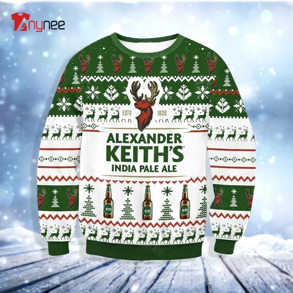 Alexander Keiths Ipa Ugly Christmas Sweater- Best Christmas Gifts 2023