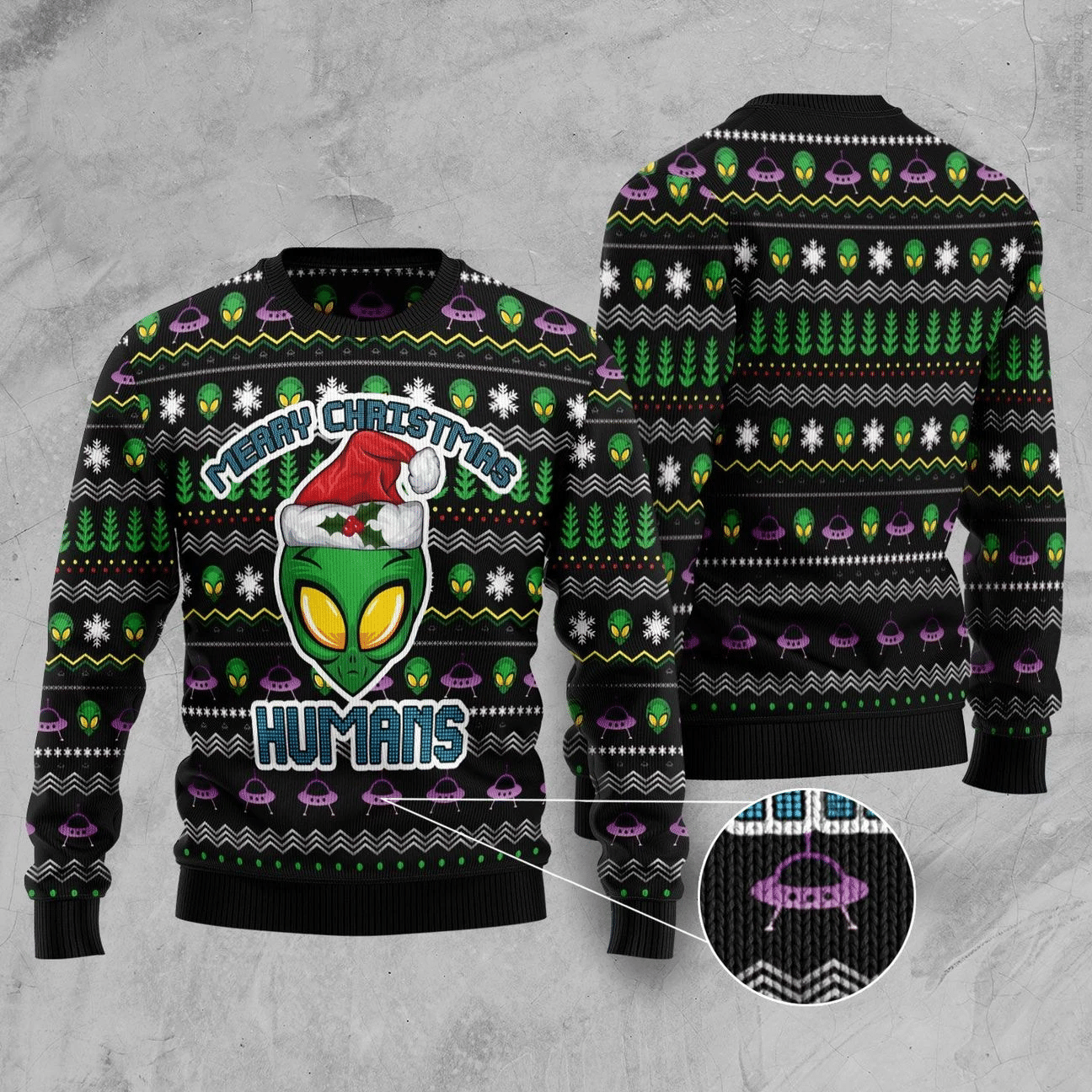 Alien Merry Ugly Christmas Sweater | For Men & Women | Adult | US3076- Best Christmas Gifts 2023