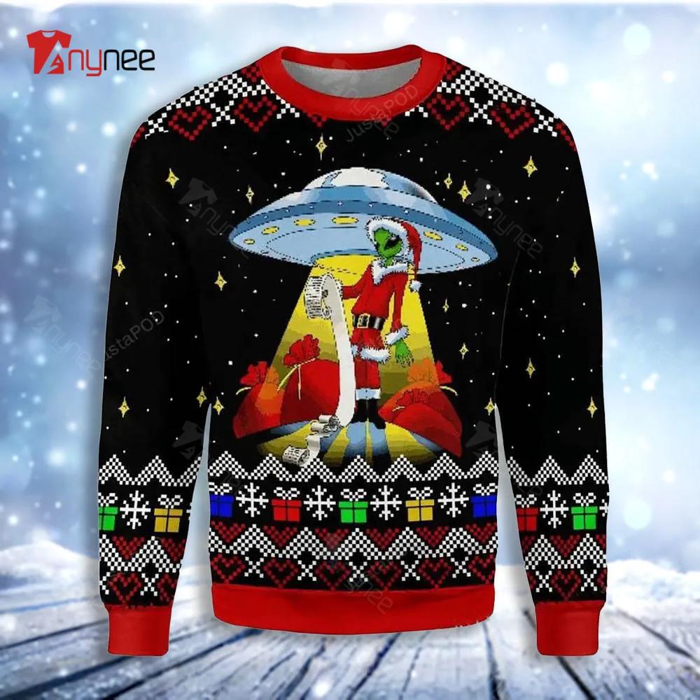 Alien Ufo Ugly Christmas Sweater- Best Christmas Gifts 2023