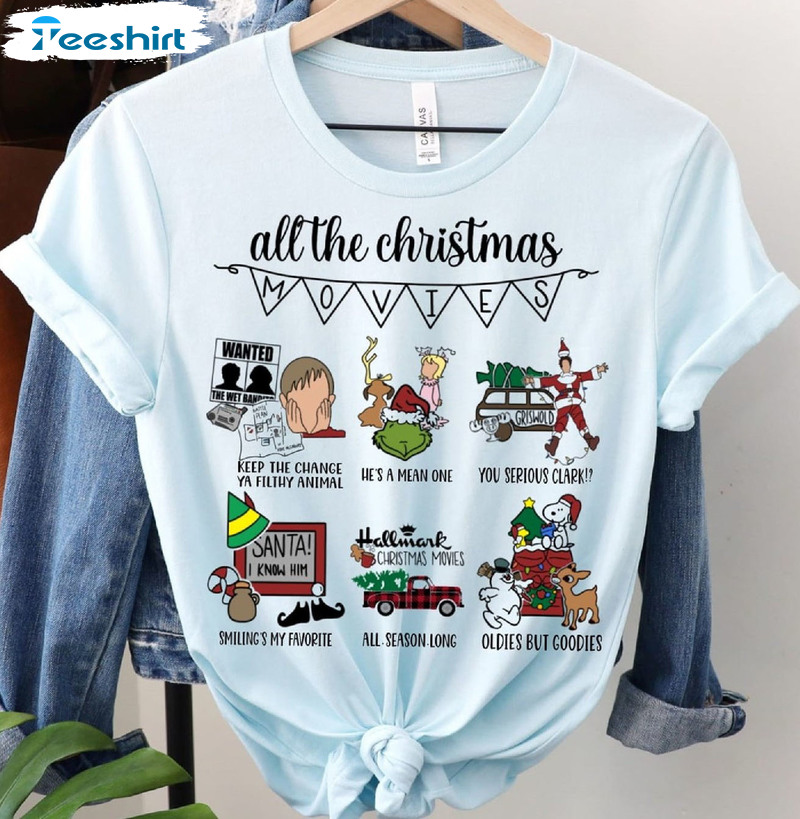 All Christmas Movie Shirt – Family Matching Unisex Hoodie Tee Tops