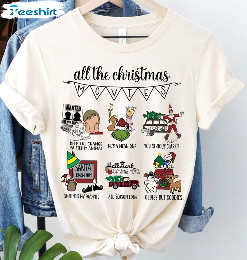 All Christmas Movie Shirt – Family Matching Unisex Hoodie Tee Tops