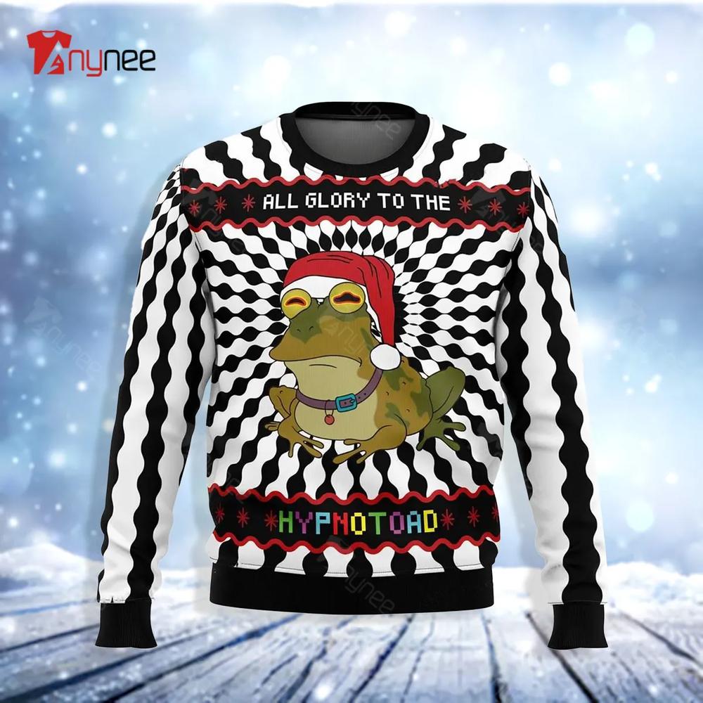 All Glory To The Hypnotoad Ugly Christmas Sweater- Best Christmas Gifts 2023