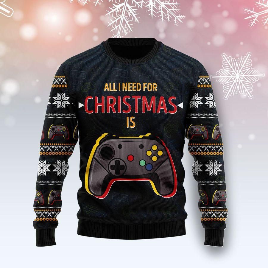 All I Need Is Game Ugly Christmas Sweater | For Men & Women | Adult | US1966- Best Christmas Gifts 2023