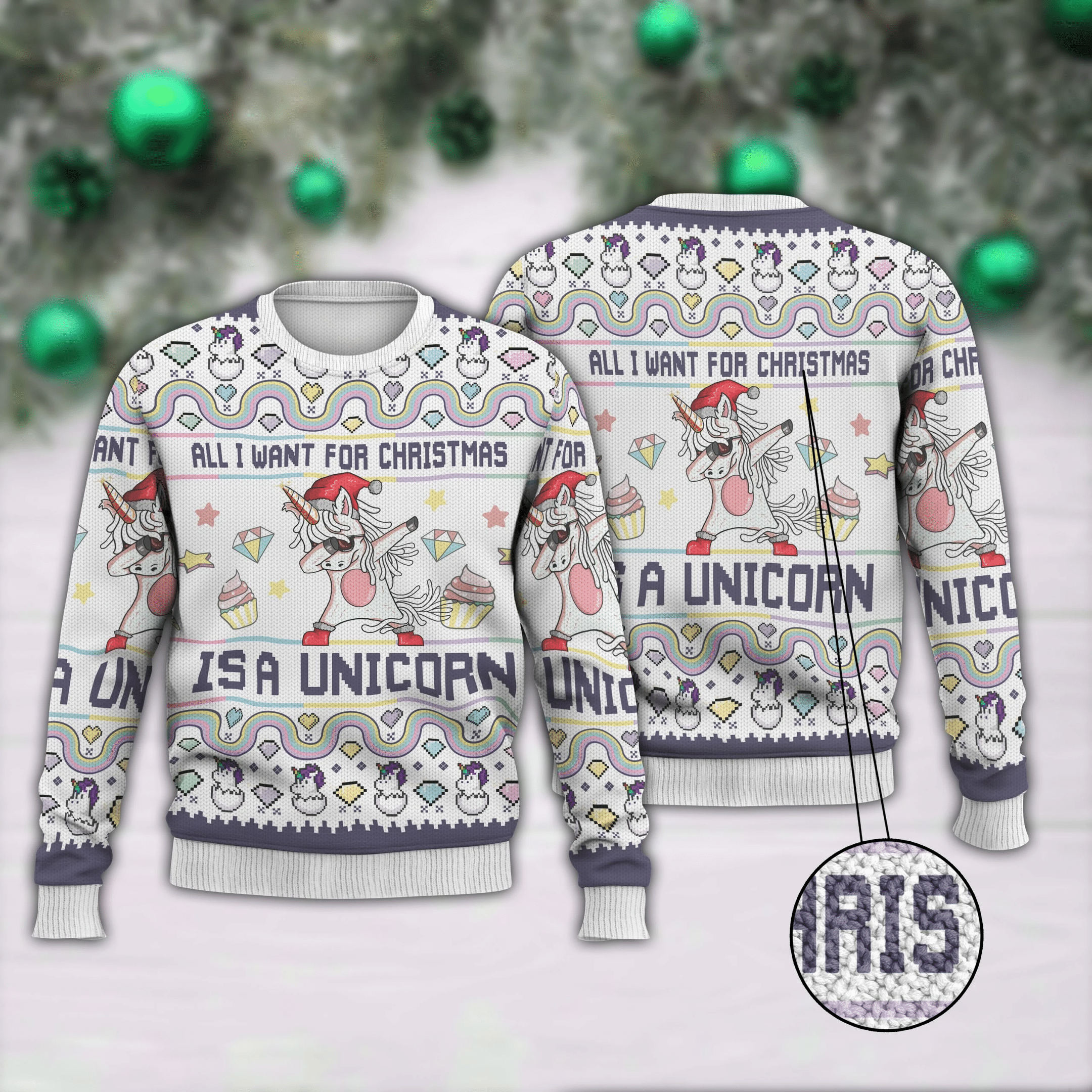 All I Want For Christmas Is A Unicorn Ugly Christmas Sweater | For Men & Women | Adult | US3746- Best Christmas Gifts 2023