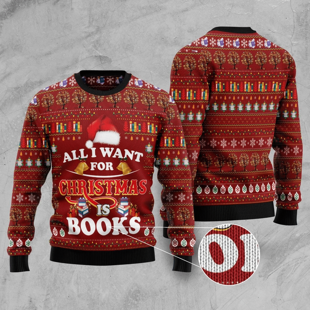 All I Want For Christmas Is Books Ugly Christmas Sweater | For Men & Women | Adult | US3074- Best Christmas Gifts 2023