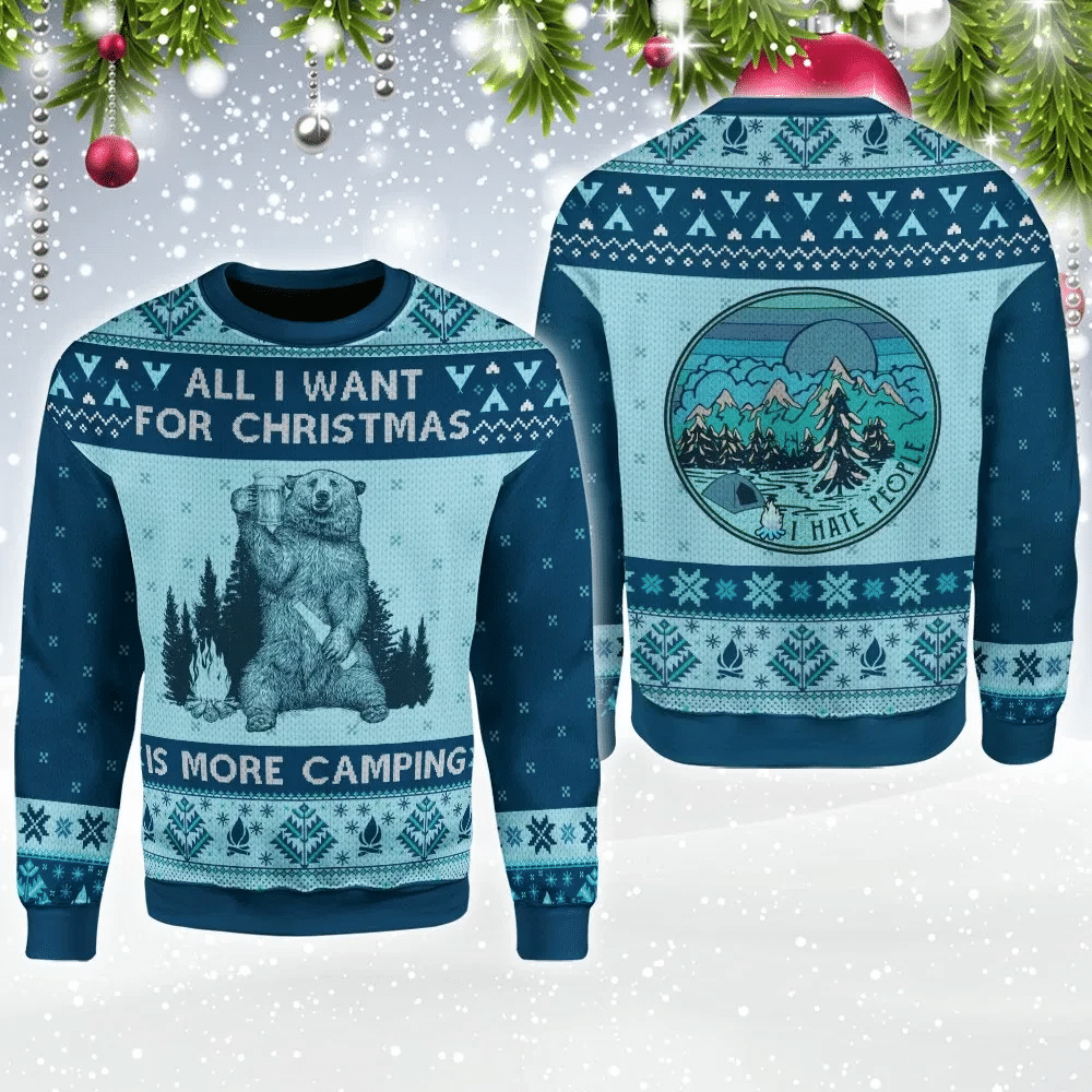 All I Want For Christmas Is More Camping Ugly Christmas Sweater | For Men & Women | Adult | US3103- Best Christmas Gifts 2023