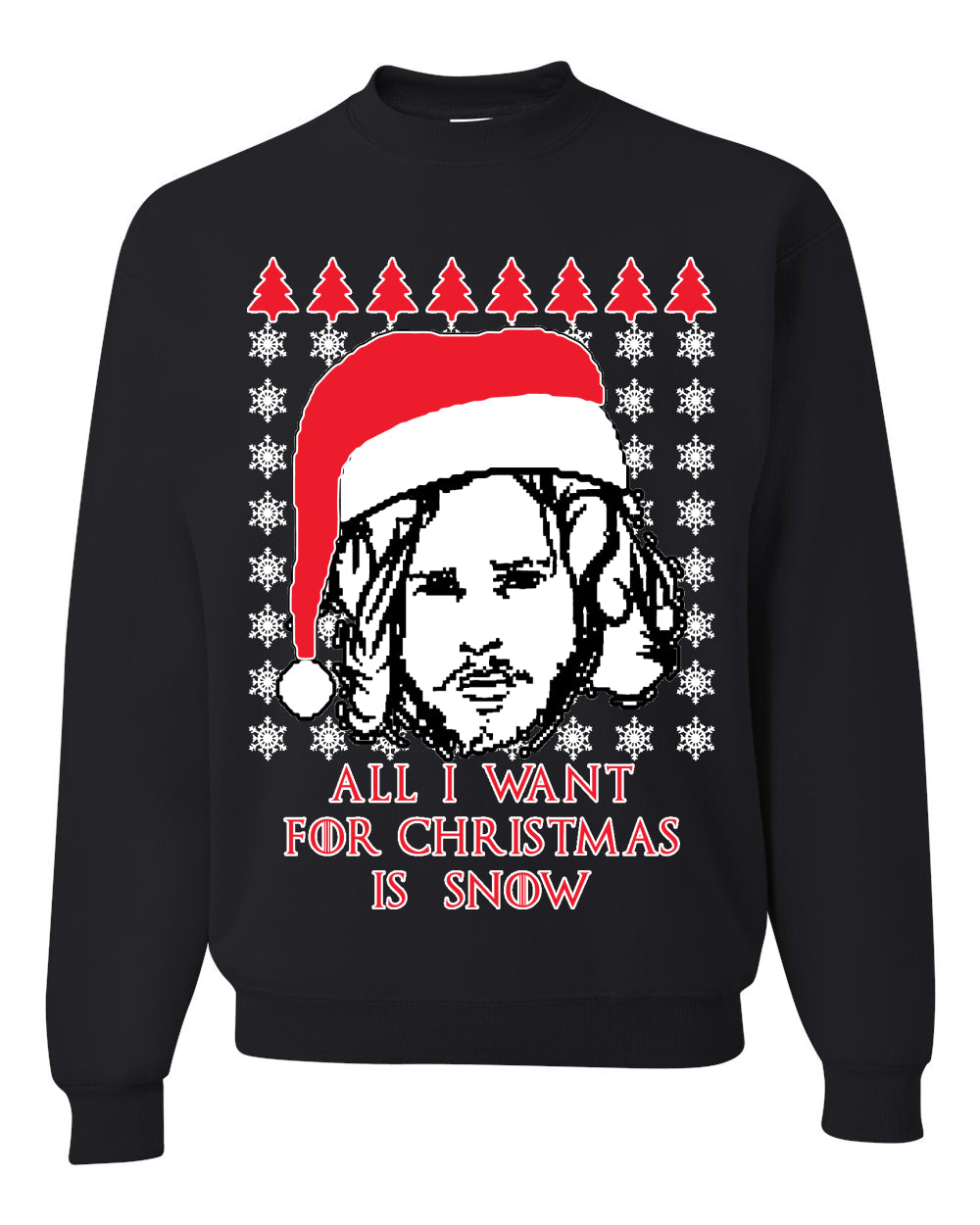 All I Want for Christmas is Snow GoT Stark Merry Ugly Christmas Sweater- Best Christmas Gifts 2023