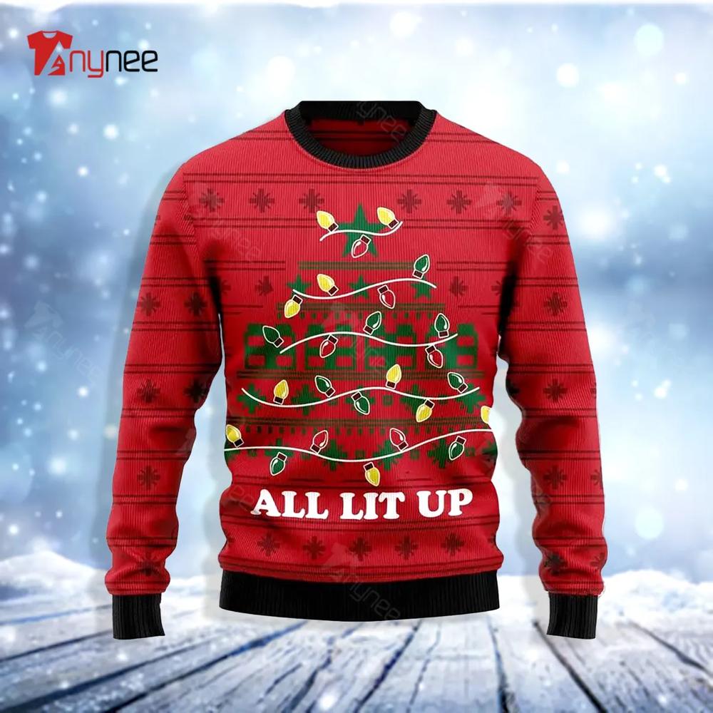 All Lit Up Noel Tree Ugly Christmas Sweater- Best Christmas Gifts 2023