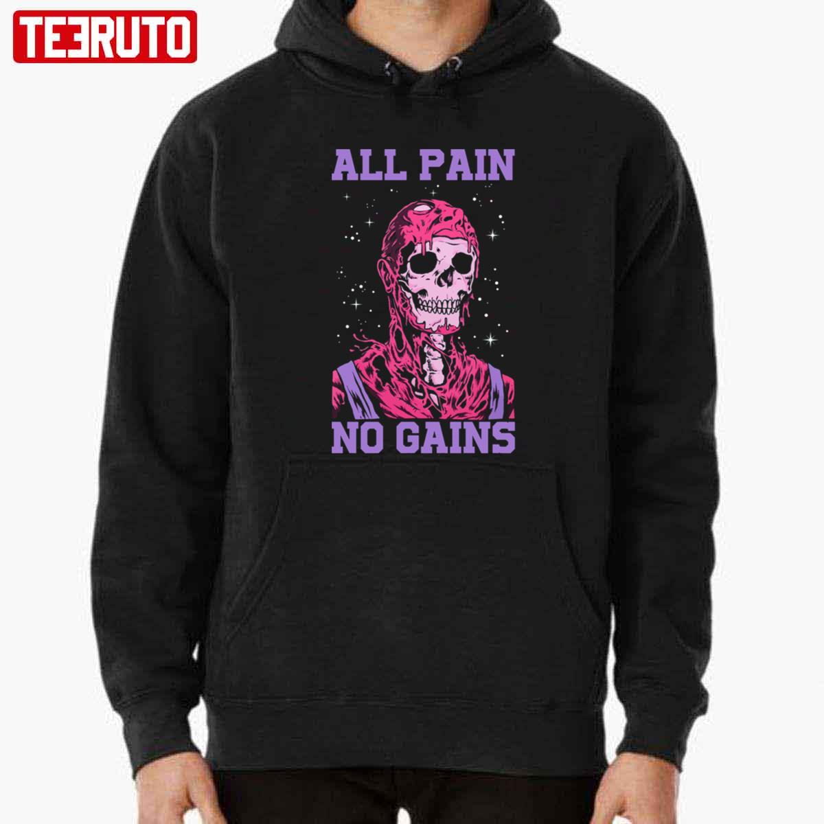 All Pain No Gains Active Halloween Unisex T-Shirt