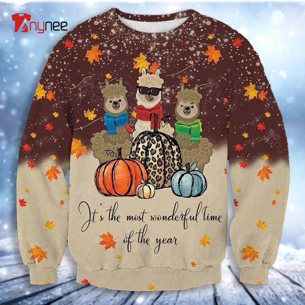 Alpaca Thanksgivingugly Christmas Sweater- Best Christmas Gifts 2023