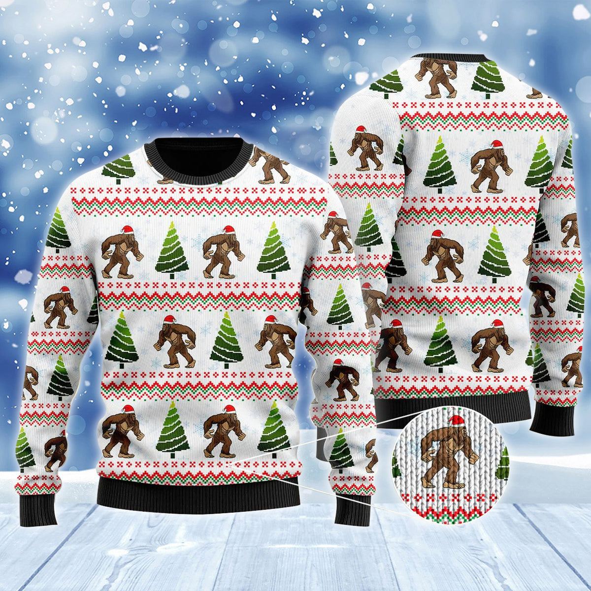 Amazing Bigfoot Christmas Tree Ugly Sweater – Best Christmas Gifts 2023