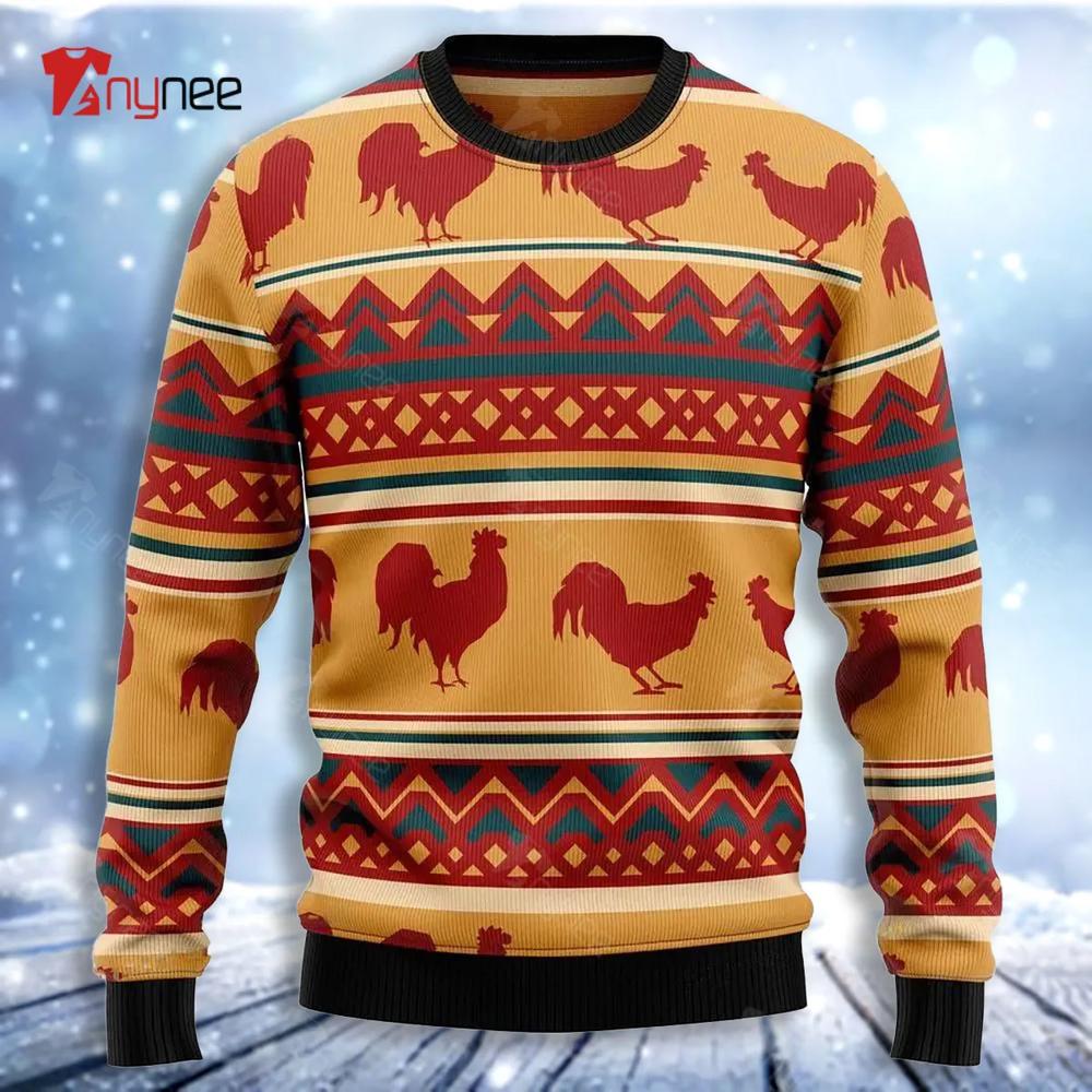 Amazing Chicken Ugly Christmas Sweater- Best Christmas Gifts 2023