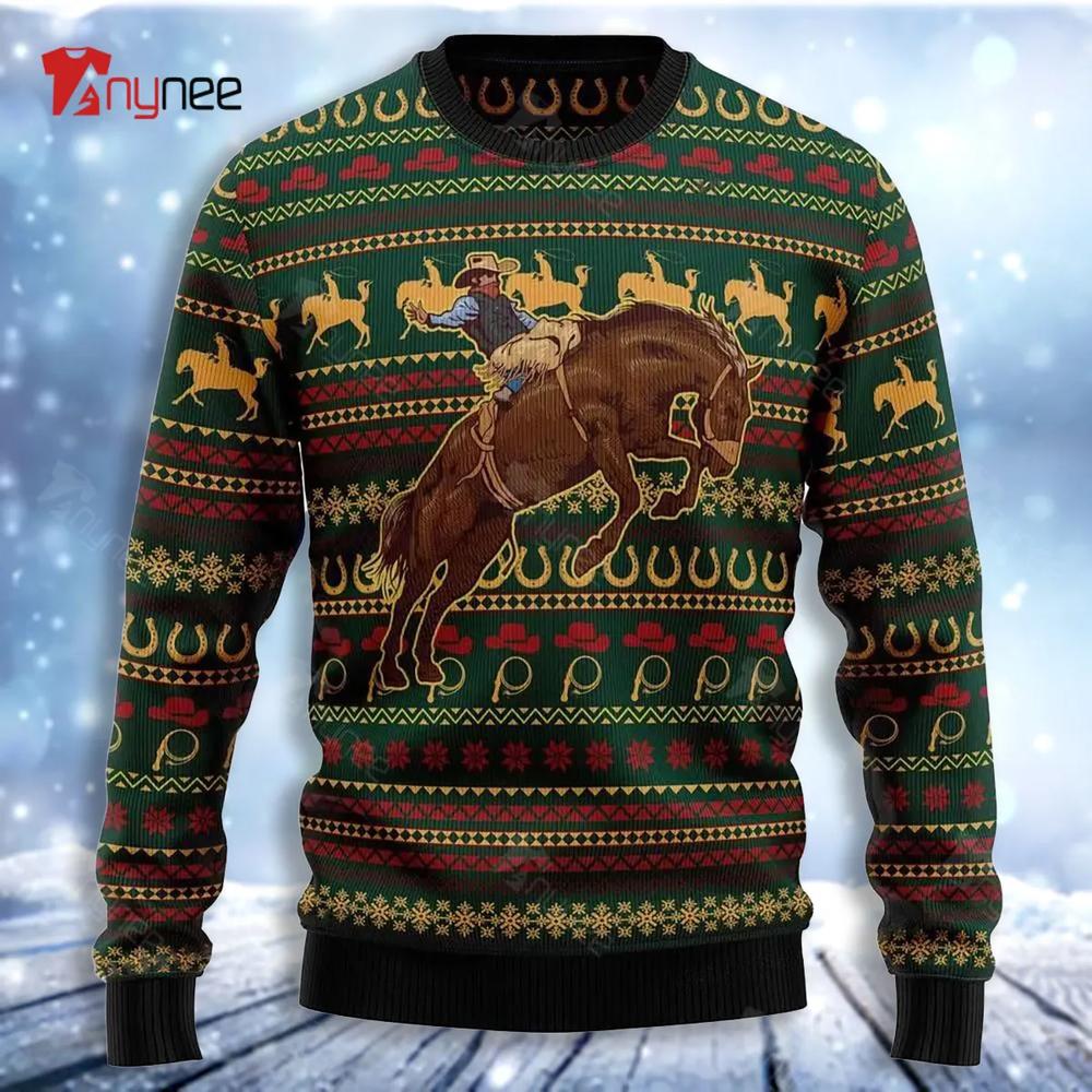 Amazing Cowboy Ugly Christmas Sweater- Best Christmas Gifts 2023