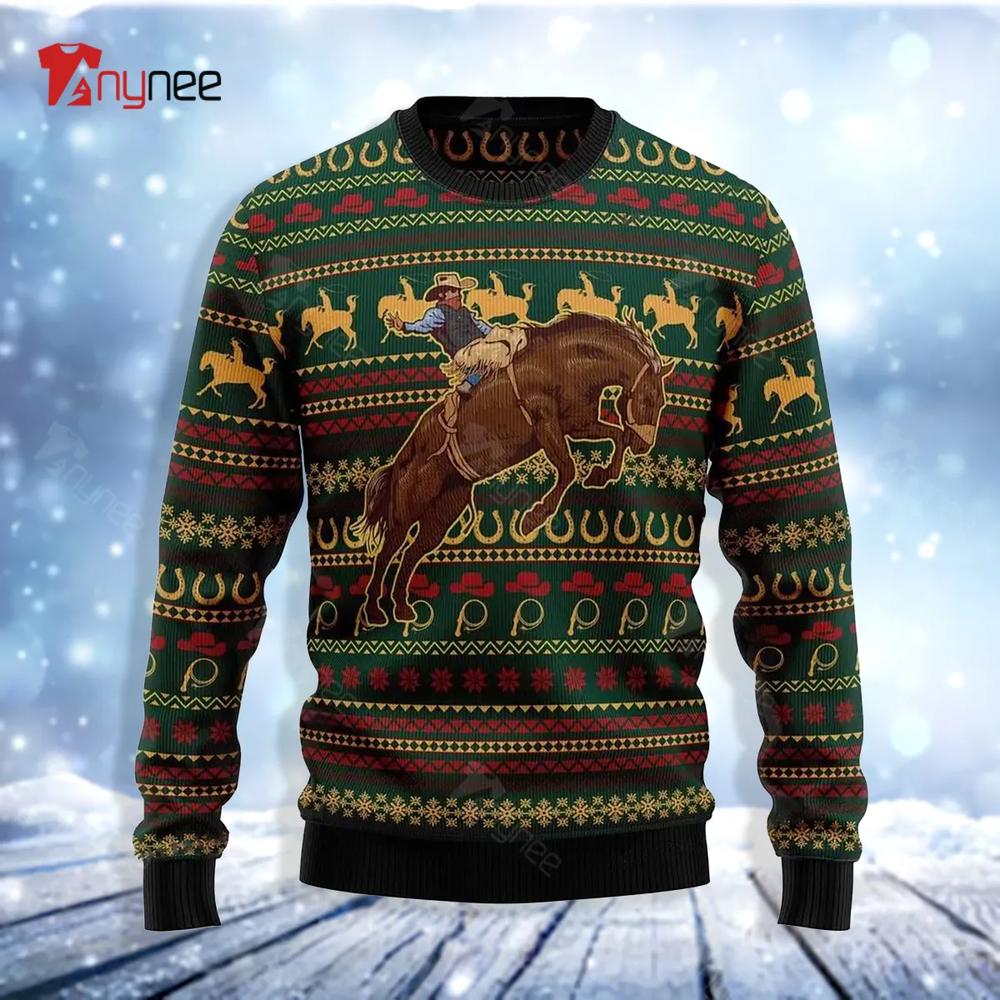 Amazing Cowboy Ugly Christmas Sweater- Best Christmas Gifts 2023