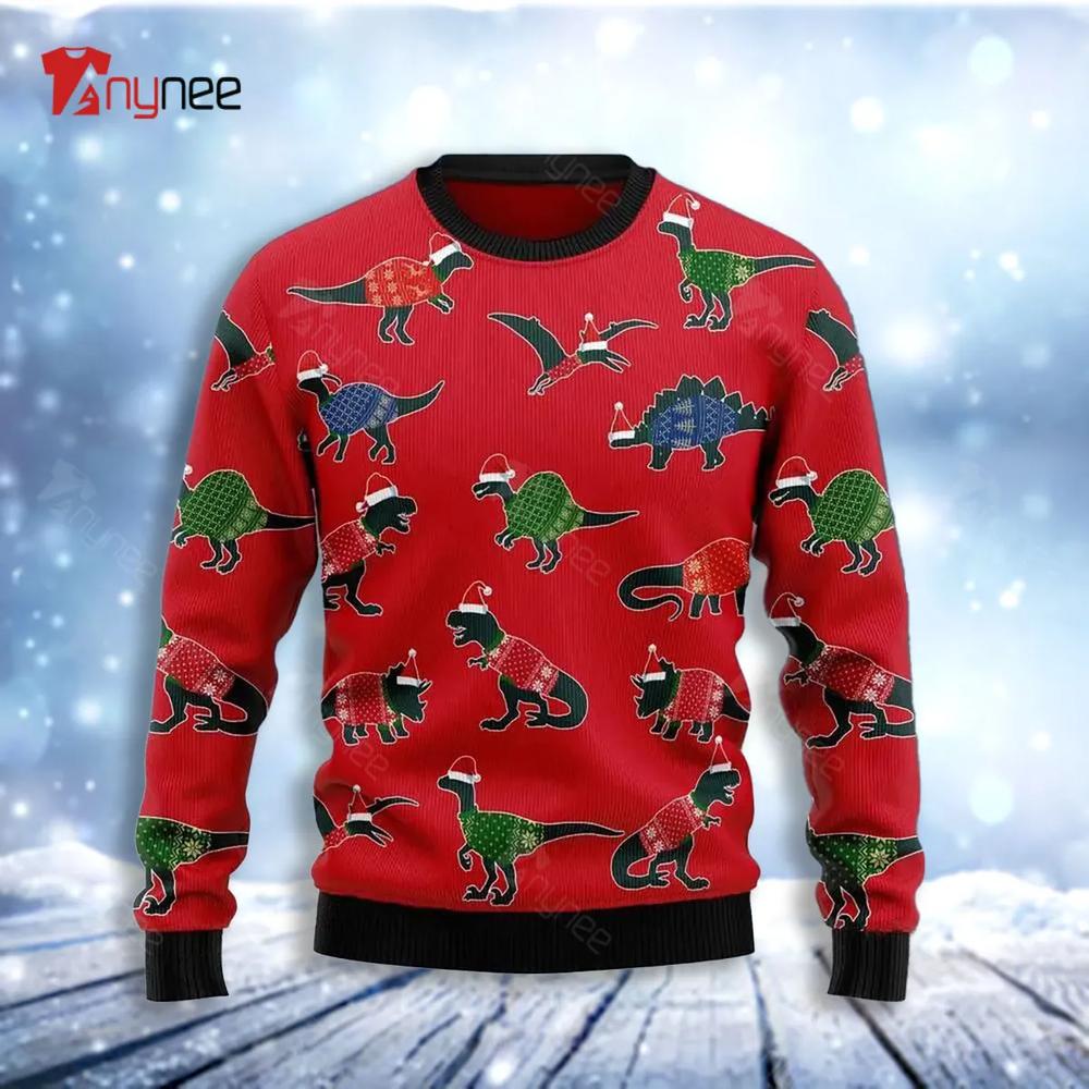 Amazing Dinosaur Christmas Ugly Christmas Sweater- Best Christmas Gifts 2023