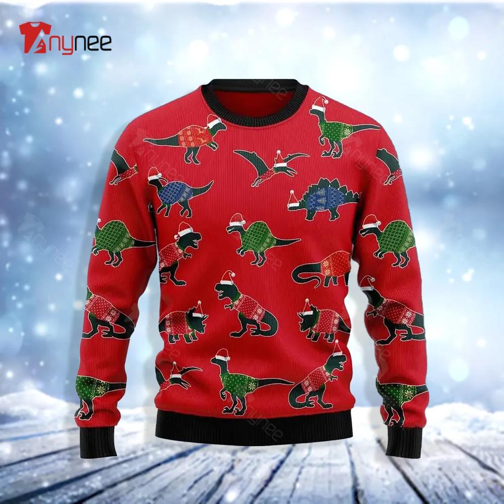 Amazing Dinosaur Ugly Christmas Sweater- Best Christmas Gifts 2023