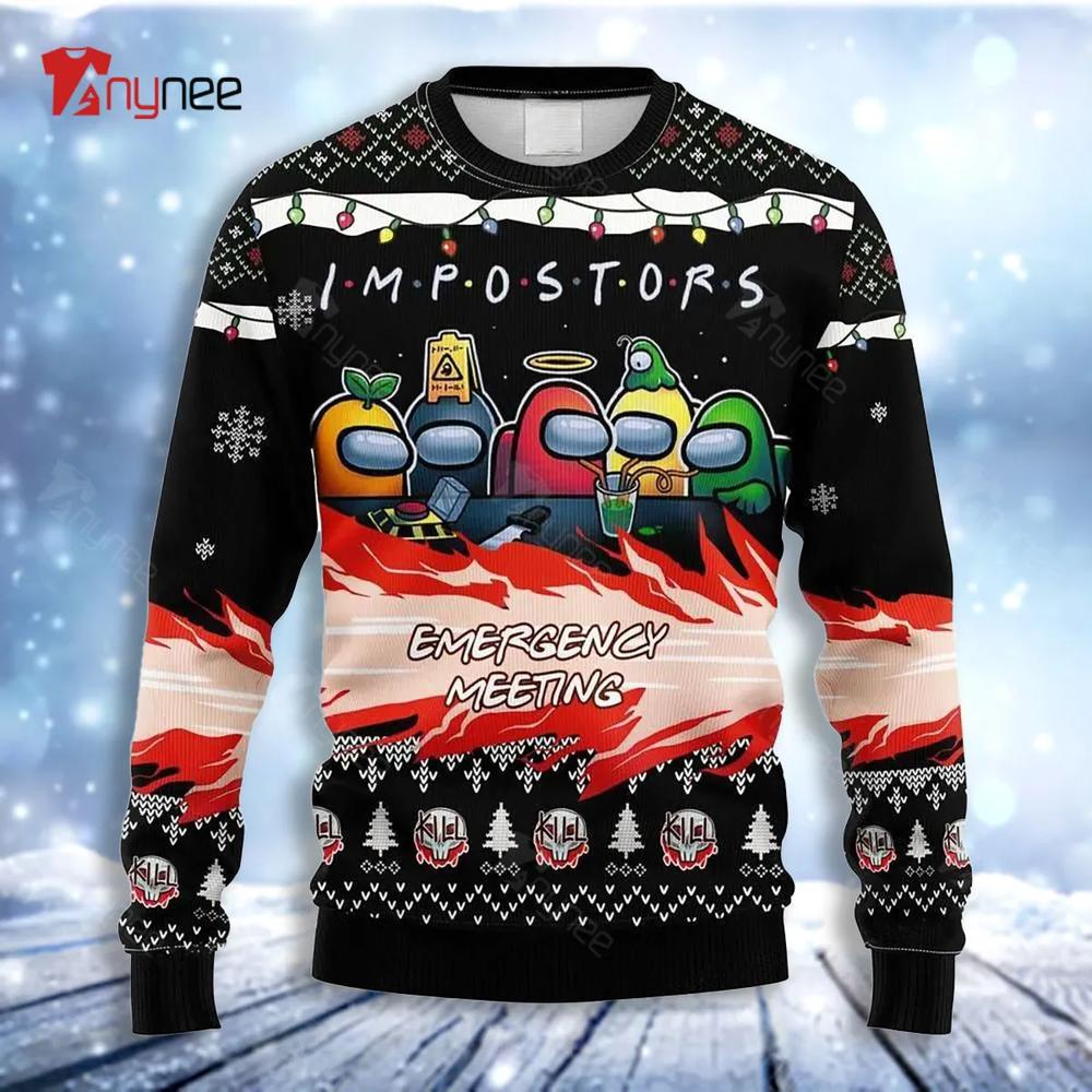 Among Us Imposter Meeting Ugly Christmas Sweater- Best Christmas Gifts 2023