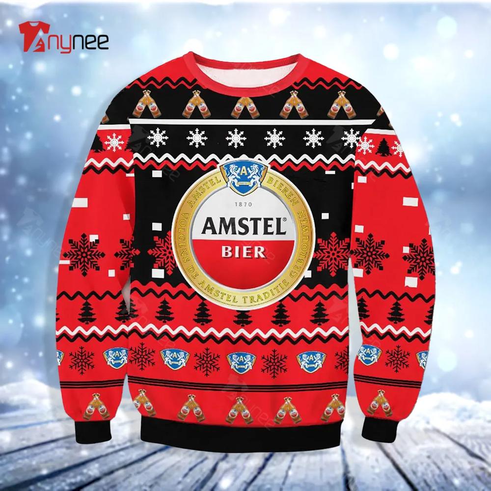 Amstel Beer Ugly Christmas Sweater- Best Christmas Gifts 2023