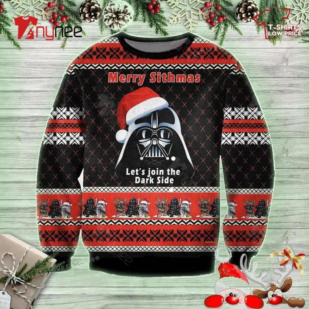 Anakin Skywalker Star Wars Merry Sithmas Lets Join The Dark Side Ugl Womens Ugly Christmas Sweater- Best Christmas Gifts 2023