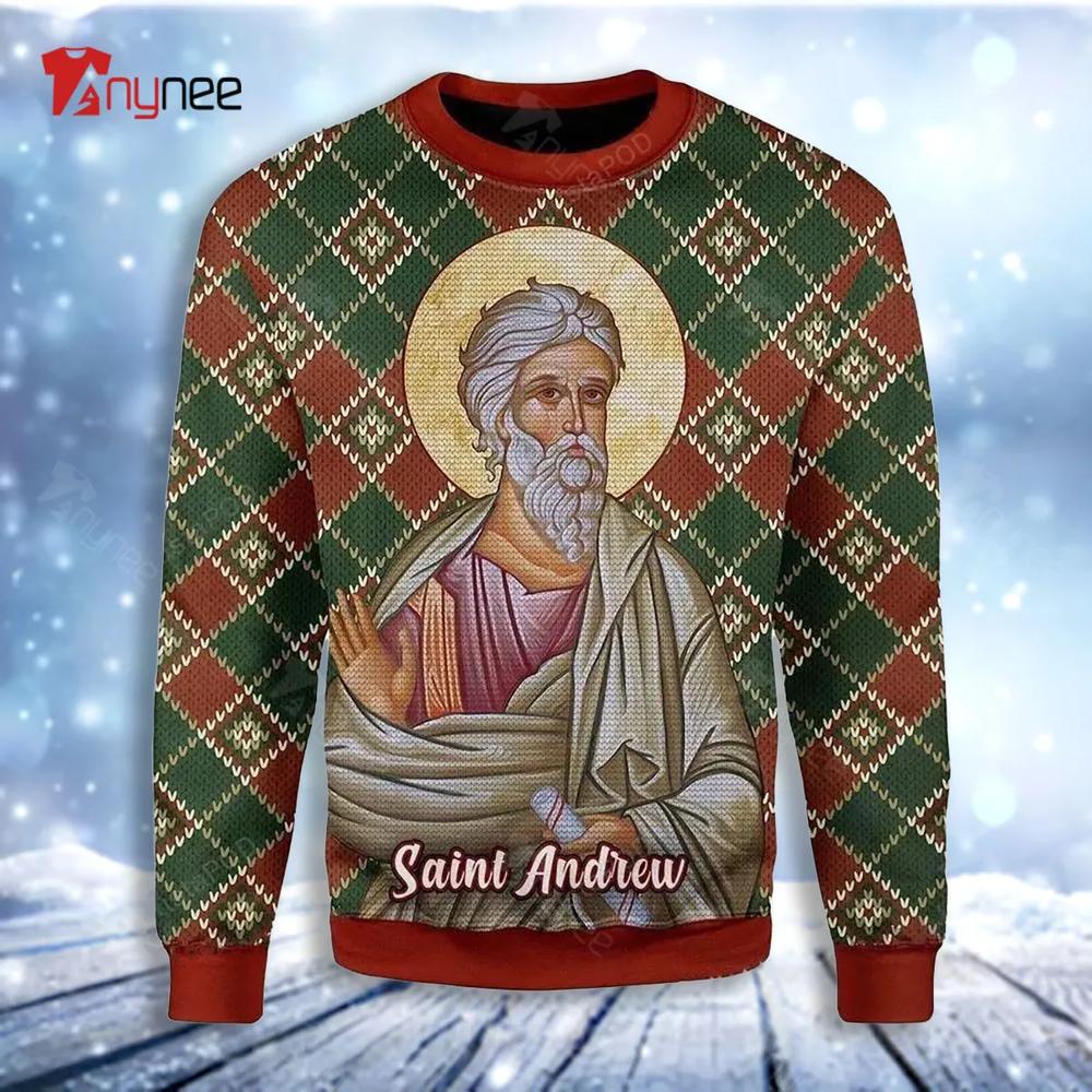 Andrew The Apostle Womens Ugly Christmas Sweater- Best Christmas Gifts 2023