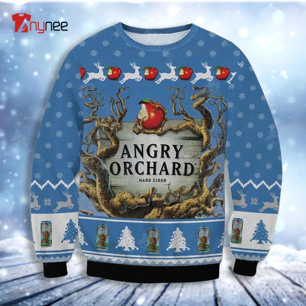 Angry Orchard Hard Cider Ugly Christmas Sweater- Best Christmas Gifts 2023