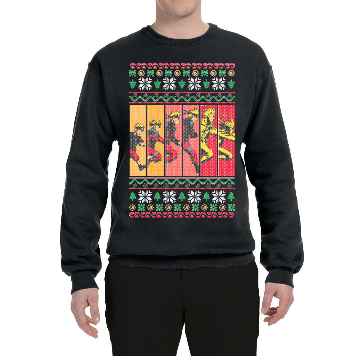 Anime Comic Cartoon Ugly Christmas Sweater Unisex Crewneck Graphic Sweatshirt- Best Christmas Gifts 2023