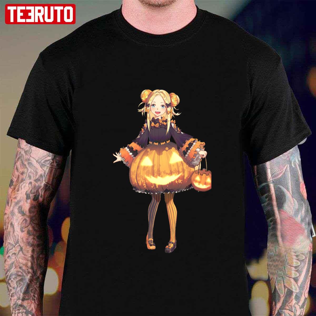 Anime Girl Halloween Pumpkin Unisex T-Shirt