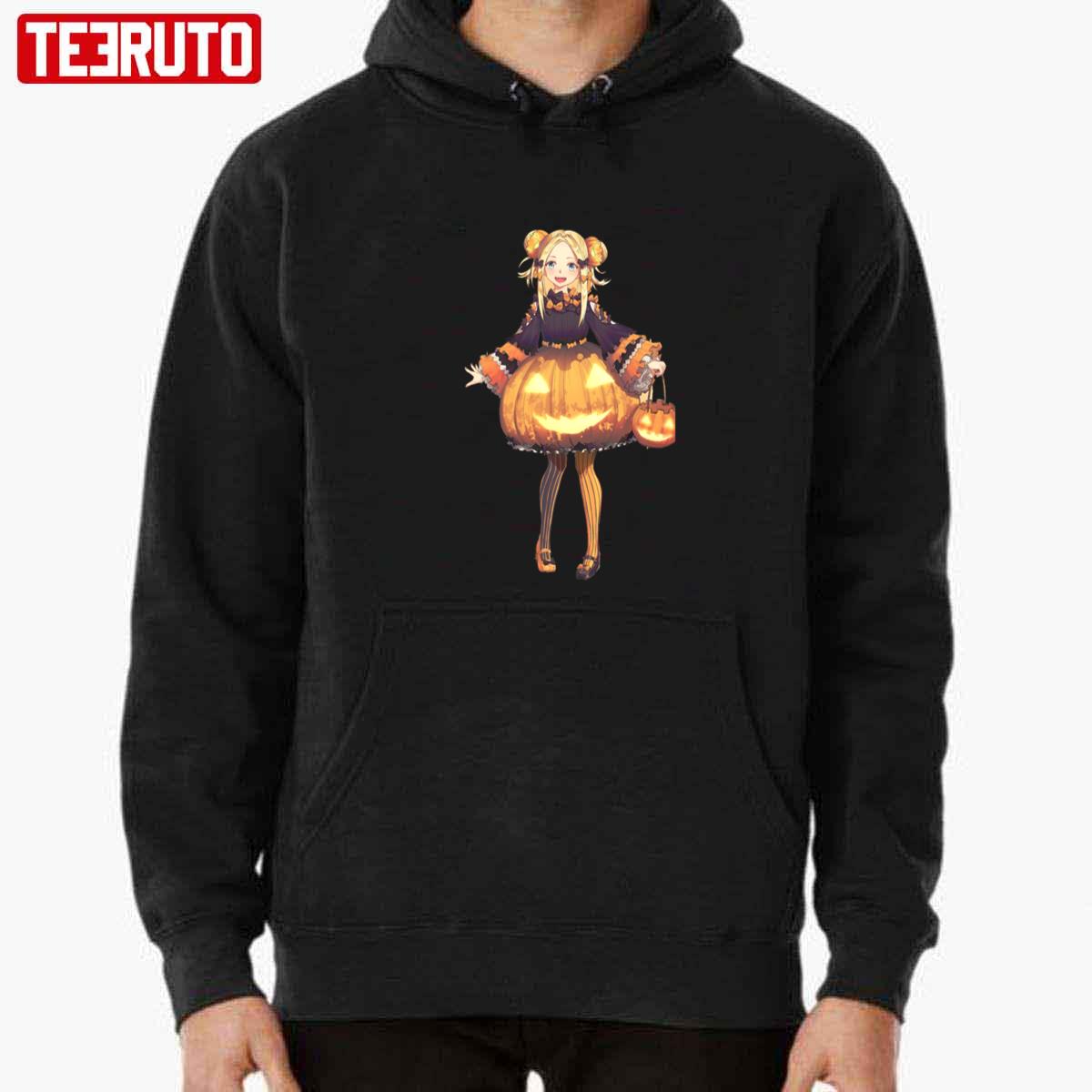 Anime Girl Halloween Pumpkin Unisex T-Shirt