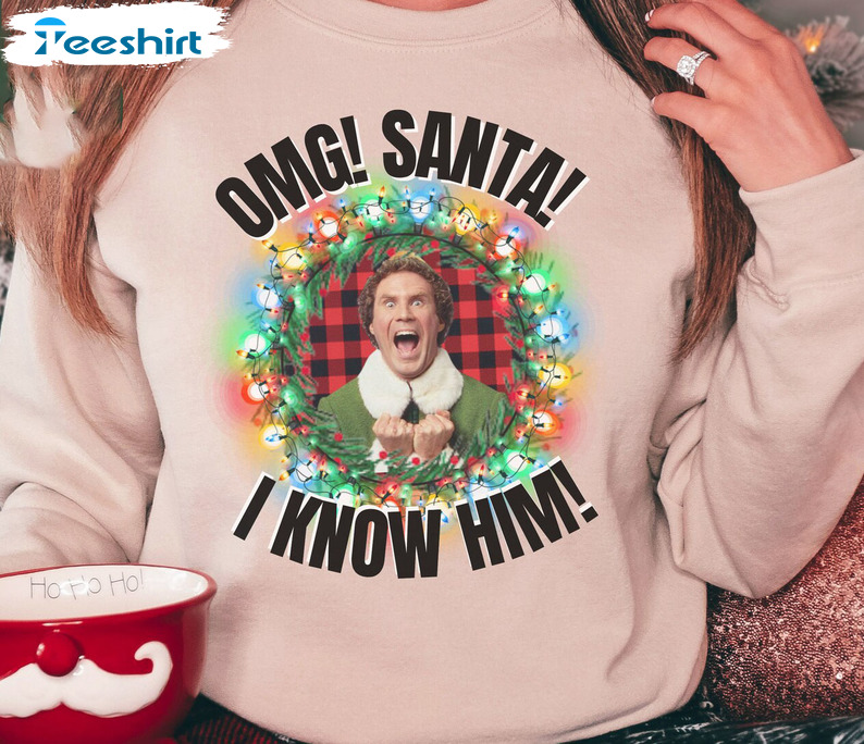 Anta Omg I Know Him Sweatshirt, Christmas Movies Funny Crewneck Hoodie