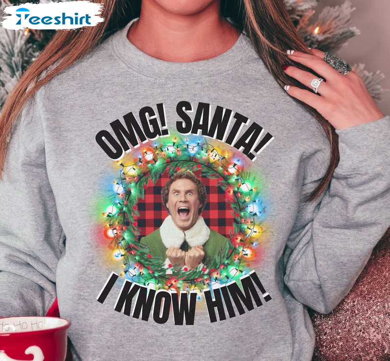 Anta Omg I Know Him Sweatshirt, Christmas Movies Funny Crewneck Hoodie