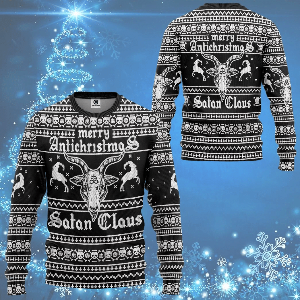 Antichristmas Satan Claus Ugly Christmas Sweater | For Men & Women | Adult | US3243- Best Christmas Gifts 2023