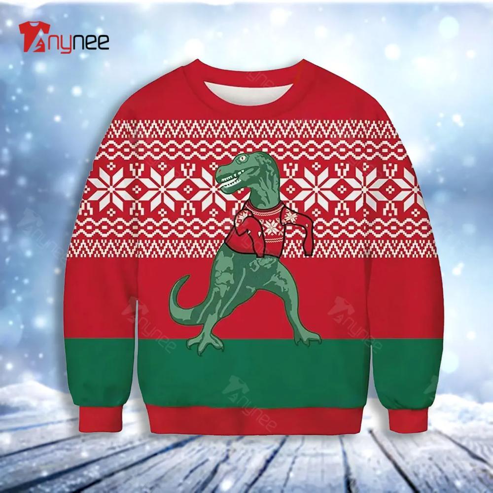 Apiidoo Dinosaur Ugly Christmas Sweater- Best Christmas Gifts 2023