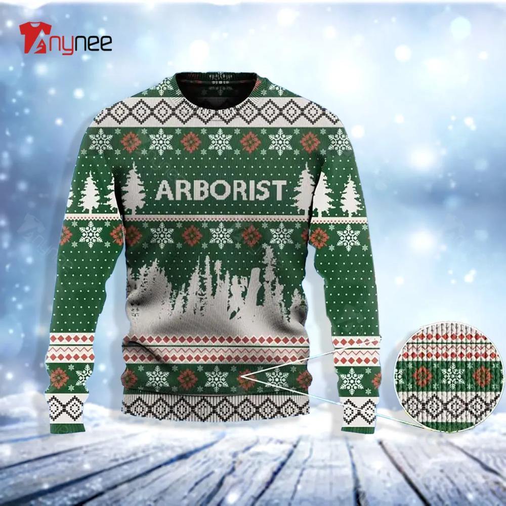 Arborist Green Ugly Christmas Sweater- Best Christmas Gifts 2023