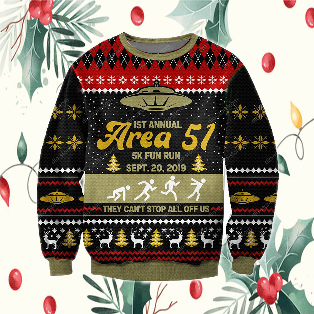 Area 51 3D Knitting Pattern Print Ugly Christmas Sweater- Best Christmas Gifts 2023